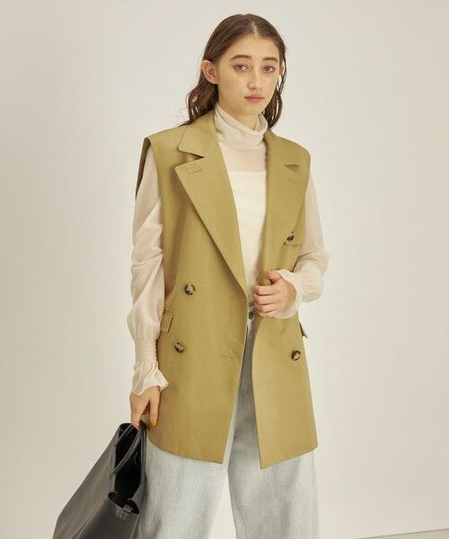 SHIPS / シップス カットソー（半袖以外） | 〈手洗い可能〉シアー オーガンジー シャーリング 袖 タートルネック ◇ | 詳細21