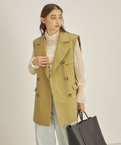 SHIPS / シップス カットソー（半袖以外） | 〈手洗い可能〉シアー オーガンジー シャーリング 袖 タートルネック ◇ | 詳細22