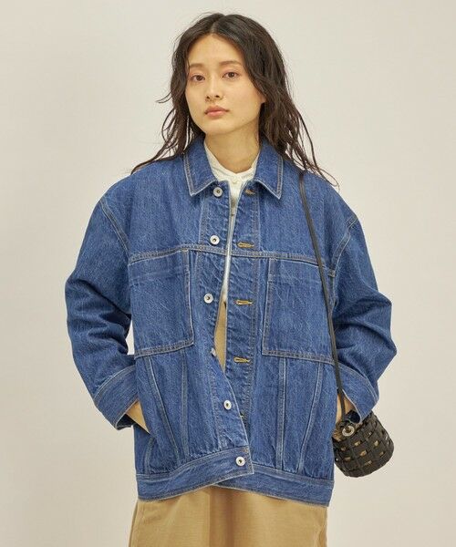 SHIPS for women / シップスウィメン Gジャン・デニムジャケット | 〈手洗い可能〉オーバーサイズ Gジャン navy ◇ | 詳細30