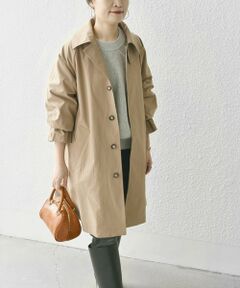 SHIPS / シップス ステンカラーコート | *〈UVカット〉スリーブ ギャザー デザイン ステンカラー コート ◇