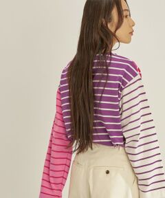 SHIPS / シップス ニット・セーター | 〈手洗い可能〉TOKUSHIMA パネル ボーダー 前後2WAY ニット プルオーバー◇