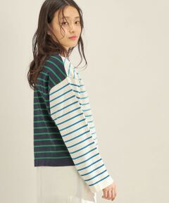 SHIPS / シップス ニット・セーター | 〈手洗い可能〉TOKUSHIMA パネル ボーダー 前後2WAY ニット プルオーバー◇