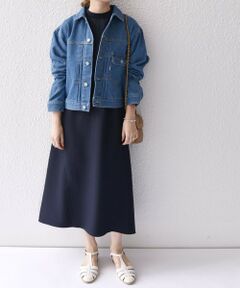 SHIPS any:〈洗濯機可能〉ダブルクロス シーム ワンピース［NAVY BLUE］