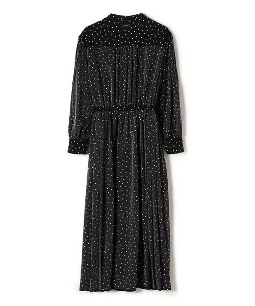 SHIPS / シップス ロング・マキシ丈ワンピース | 〈手洗い可能〉ドット / 花柄 バンドカラー サイド プリーツ ワンピース | 詳細26
