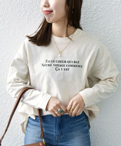 SHIPS for women / シップスウィメン カットソー | SHIPS any:〈洗濯機可能〉VOYAGE ロゴ ロングスリーブ TEE | 詳細9