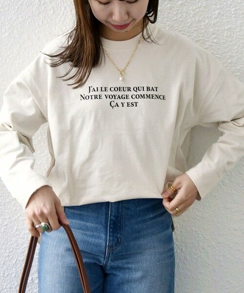 SHIPS for women / シップスウィメン カットソー | SHIPS any:〈洗濯機可能〉VOYAGE ロゴ ロングスリーブ TEE | 詳細10