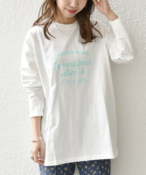 SHIPS for women / シップスウィメン カットソー | SHIPS any:〈洗濯機可能〉VOYAGE ロゴ ロングスリーブ TEE | 詳細20