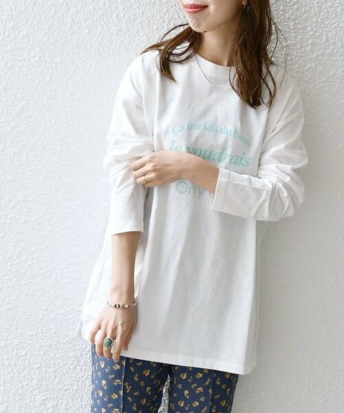 SHIPS for women / シップスウィメン カットソー | SHIPS any:〈洗濯機可能〉VOYAGE ロゴ ロングスリーブ TEE | 詳細21