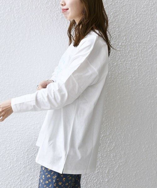 SHIPS for women / シップスウィメン カットソー | SHIPS any:〈洗濯機可能〉VOYAGE ロゴ ロングスリーブ TEE | 詳細22