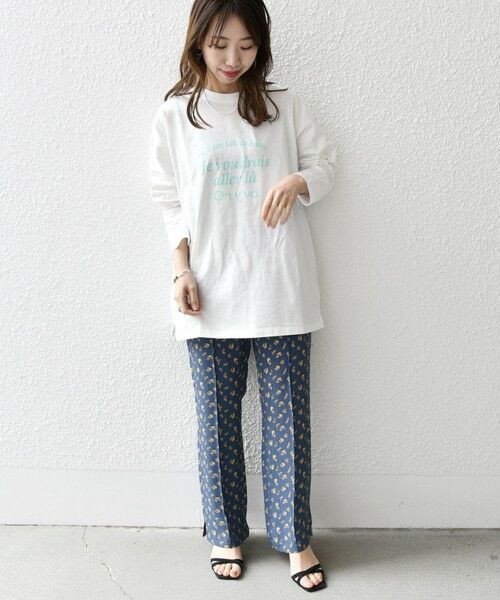 SHIPS for women / シップスウィメン カットソー | SHIPS any:〈洗濯機可能〉VOYAGE ロゴ ロングスリーブ TEE | 詳細26