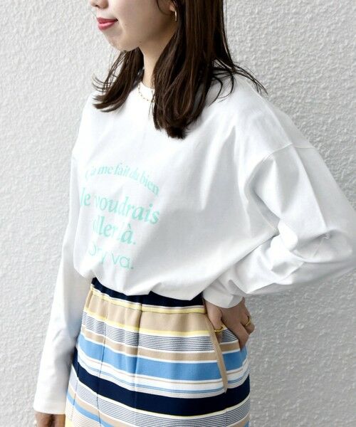 SHIPS for women / シップスウィメン カットソー | SHIPS any:〈洗濯機可能〉VOYAGE ロゴ ロングスリーブ TEE | 詳細29