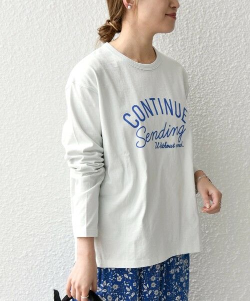 SHIPS for women / シップスウィメン Tシャツ | 【SHIPS any別注】THE KNiTS: CONTINUE ロゴ プリント ＆ 刺繍 ロング スリーブTEE | 詳細18
