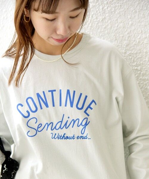 SHIPS for women / シップスウィメン Tシャツ | 【SHIPS any別注】THE KNiTS: CONTINUE ロゴ プリント ＆ 刺繍 ロング スリーブTEE | 詳細23
