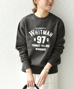 【SHIPS any別注】THE KNiTS: WHITMAN ロゴ プリント & 刺繍 スウェット