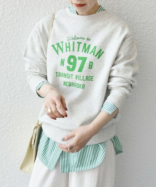 SHIPS for women / シップスウィメン スウェット | 【SHIPS any別注】THE KNiTS: WHITMAN ロゴ プリント & 刺繍 スウェット | 詳細25