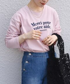 【SHIPS any別注】〈洗濯機可能〉MONMIMI: ロゴ プリント ロング TEE 23SS