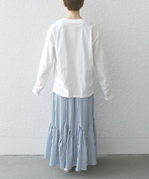 SHIPS for women / シップスウィメン カットソー | 【SHIPS any別注】〈洗濯機可能〉MONMIMI: ロゴ プリント ロング TEE 23SS | 詳細14