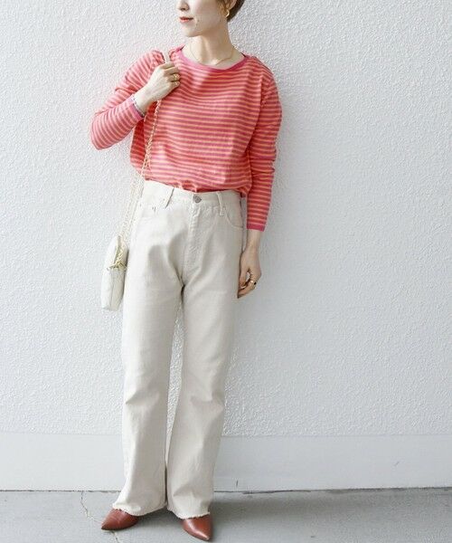 SHIPS / シップス ニット・セーター | SHIPS any: オーガニックコットン カラフル ボートネック プルオーバー | 詳細7