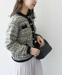 SHIPS / シップス カーディガン・ボレロ | SHIPS any: ツイーディー ニット カーディガン ジャケット