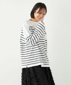 SHIPS / シップス Tシャツ | SHIPS Colors:〈洗濯機可能〉バスクボーダー オーバー TEE