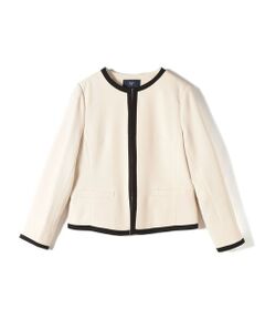 SHIPS / シップス ノーカラージャケット | SHIPS Colors:パイピング ノーカラー ジャケット(セットアップ対応可能）