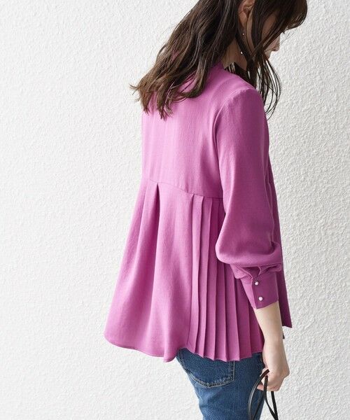 SHIPS for women / シップスウィメン シャツ・ブラウス | 《予約》*〈手洗い可能〉ストレッチ ジョーゼット プリーツ ブラウス ◆ | 詳細27