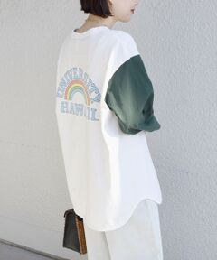 *HAWAII / YALE カレッジ ロゴ ベースボール TEE◇