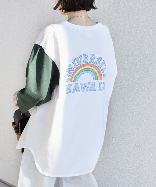 SHIPS for women / シップスウィメン Tシャツ | *HAWAII / YALE カレッジ ロゴ ベースボール TEE◇ | 詳細8