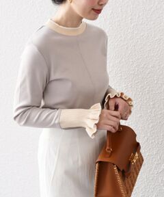 SHIPS / シップス カットソー | *〈洗濯機可能〉ポイント カラー ニット ドッキング カットソー ◇