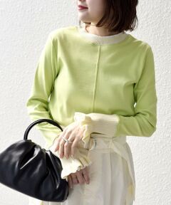 SHIPS / シップス カットソー | *〈洗濯機可能〉ポイント カラー ニット ドッキング カットソー ◇