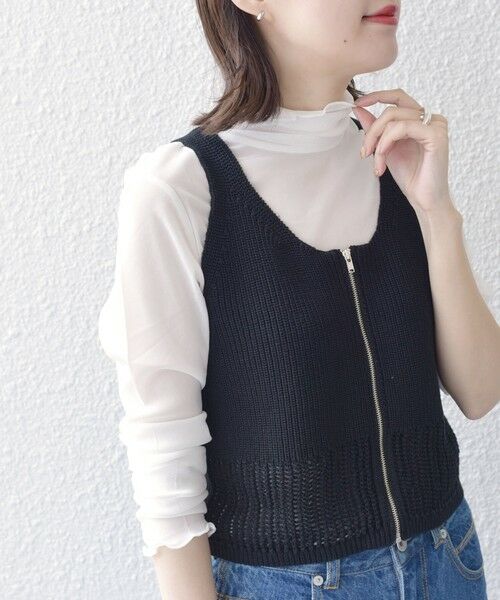 SHIPS for women / シップスウィメン Tシャツ | * 〈手洗い可能〉シアー メッシュ  タートル カットソー◇ | 詳細6