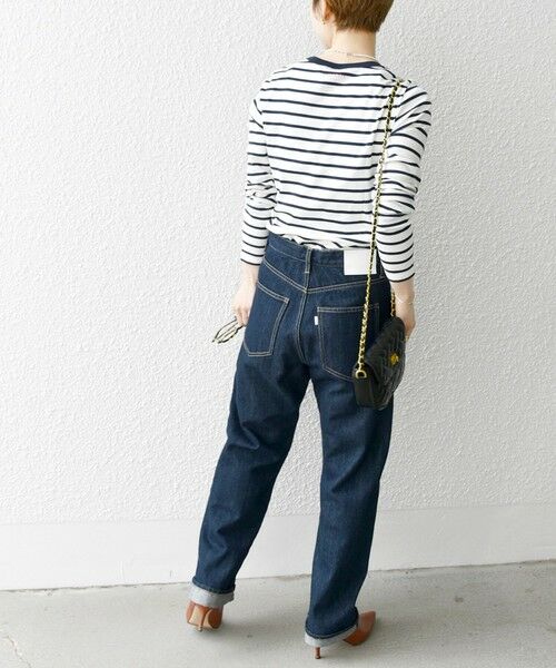 SHIPS for women / シップスウィメン カットソー | PETIT BATEAU:ロングスリーブ ロゴ プリント ボーダー Tシャツ 23SS | 詳細12