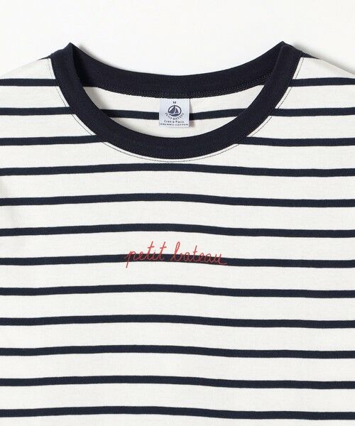 SHIPS for women / シップスウィメン カットソー | PETIT BATEAU:ロングスリーブ ロゴ プリント ボーダー Tシャツ 23SS | 詳細3