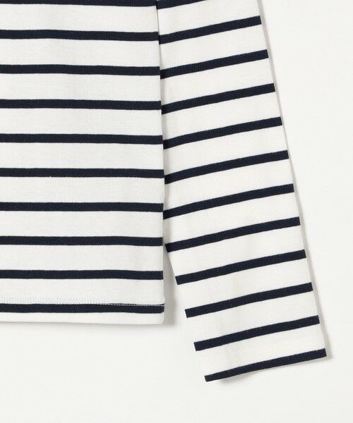 SHIPS for women / シップスウィメン カットソー | PETIT BATEAU:ロングスリーブ ロゴ プリント ボーダー Tシャツ 23SS | 詳細5