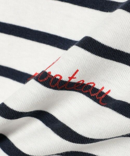 SHIPS for women / シップスウィメン カットソー | PETIT BATEAU:ロングスリーブ ロゴ プリント ボーダー Tシャツ 23SS | 詳細6