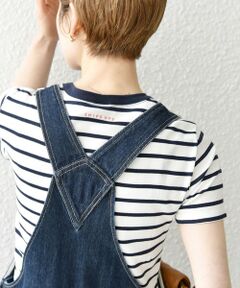 SHIPS / シップス Tシャツ | 【SHIPS any別注】PETIT BATEAU:〈洗濯機可能〉ロゴ プリント ボーダー 半袖 Tシャツ 23SS