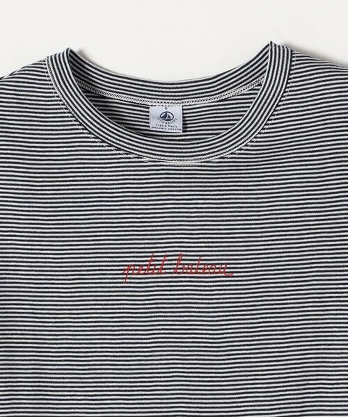 SHIPS for women / シップスウィメン Tシャツ | 【SHIPS any別注】PETIT BATEAU:〈洗濯機可能〉ロゴ プリント ボーダー 半袖 Tシャツ 23SS | 詳細11