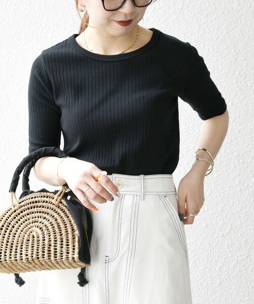 SHIPS / シップス Tシャツ | SHIPS any:〈洗濯機可能〉テレコ リブ ハーフスリーブ TEE | 詳細15