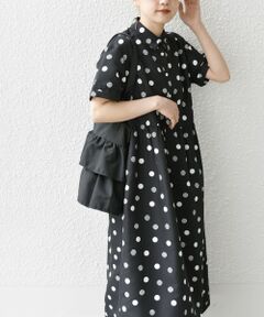 SHIPS / シップス ロング・マキシ丈ワンピース | SHIPS any:〈洗濯機可能〉ドット シャツ カラー ワンピース