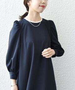 SHIPS / シップス ロング・マキシ丈ワンピース | SHIPS any:〈洗濯機可能〉パイピング パフ スリーブ ワンピース