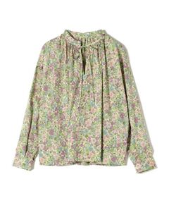 SHIPS / シップス シャツ・ブラウス | SHIPS Primary Navy Label:〈手洗い可能〉リバティ エクリュ ギャザー リボン ブラウス