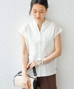 SHIPS / シップス シャツ・ブラウス | 〈手洗い可能〉テレデラン フレンチスリーブ ブラウス◇