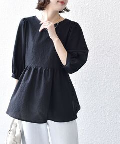 SHIPS / シップス シャツ・ブラウス | 《予約》*〈洗濯機可能〉ドビーサッカー 切替 ギャザーブラウス ◆