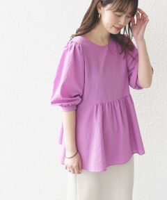 SHIPS / シップス シャツ・ブラウス | 《予約》*〈洗濯機可能〉ドビーサッカー 切替 ギャザーブラウス ◆