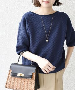 SHIPS / シップス Tシャツ | * 〈手洗い可能〉ブリスター ジャカード ドルマン カットソー◇