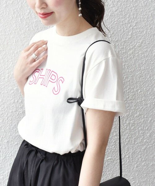 SHIPS for women / シップスウィメン Tシャツ | 【WEB限定】 SHIPS ラウンド プリント ロゴ TEE | 詳細20
