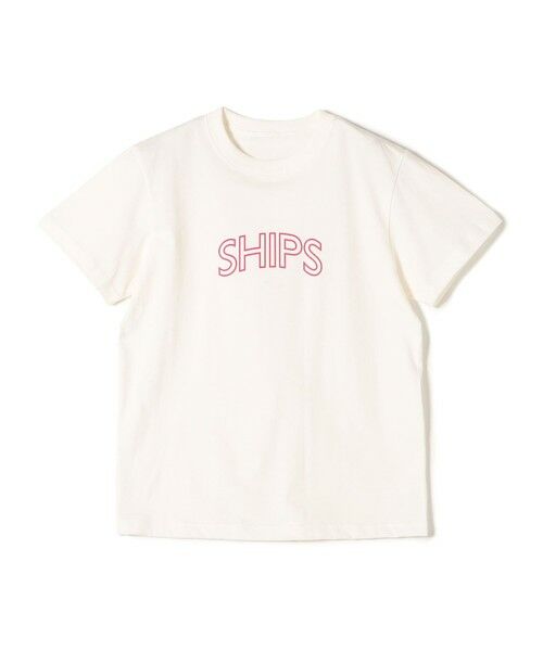 SHIPS for women / シップスウィメン Tシャツ | 《一部追加予約》* SHIPS ラウンド プリント ロゴ TEE◇ | 詳細7