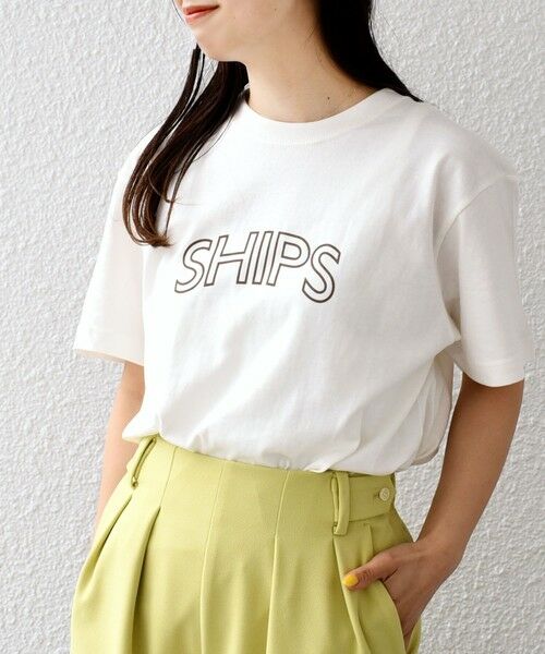 SHIPS for women / シップスウィメン Tシャツ | * SHIPS ラウンド プリント ロゴ TEE◇ | 詳細17