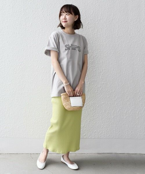 SHIPS for women / シップスウィメン Tシャツ | 【WEB限定】 SHIPS ラウンド プリント ロゴ TEE | 詳細29