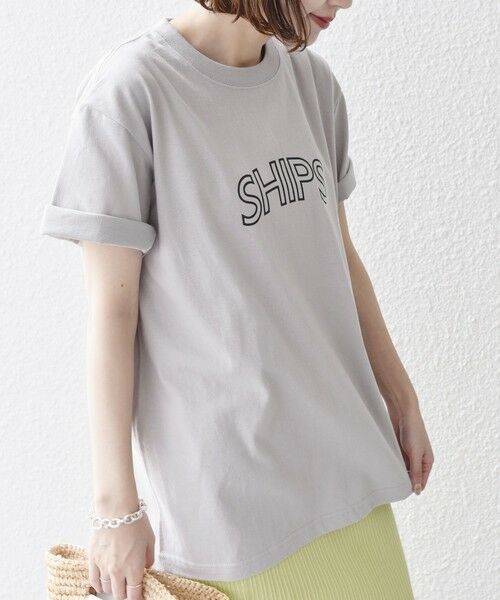 SHIPS for women / シップスウィメン Tシャツ | 【WEB限定】 SHIPS ラウンド プリント ロゴ TEE | 詳細30